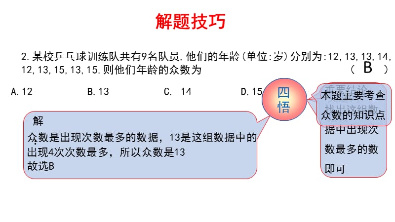 2018-2019学年八年级数学下册浙教版课件：第二部分 培优训练篇 第三章数据分析初步培优训练A卷(共33张PPT).ppt_第3页