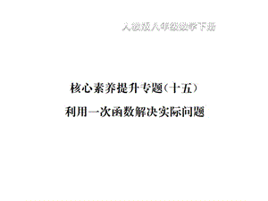 2018-2019学年八年级数学下册习题课件：第19章 一次函数 核心素养提升专题（15）(共14张PPT).ppt