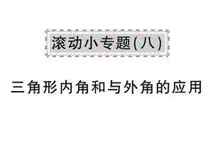 2018-2019学年华师大版七年级数学下册教用课件：滚动小专题八 三角形内角和与外角的应用(共53张PPT).ppt