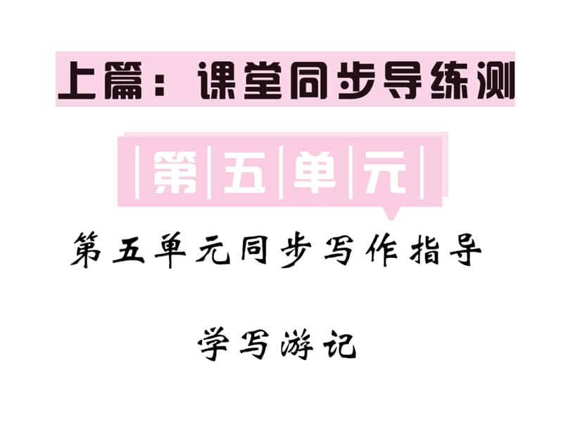 2018-2019学年人教部编版八年级语文下册教用课件：第五单元 同步写作指导 学写游记(共31张PPT).ppt_第1页