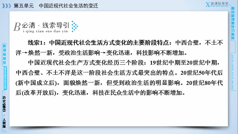 2018-2019学年人教版高中历史必修二课件：单元总结 第五单元　中国近现代社会生活的变迁(共13张PPT).ppt_第3页