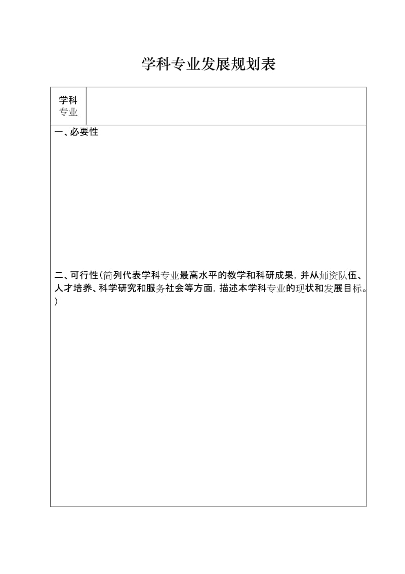 [工作计划]学科专业发展规划表.doc_第2页