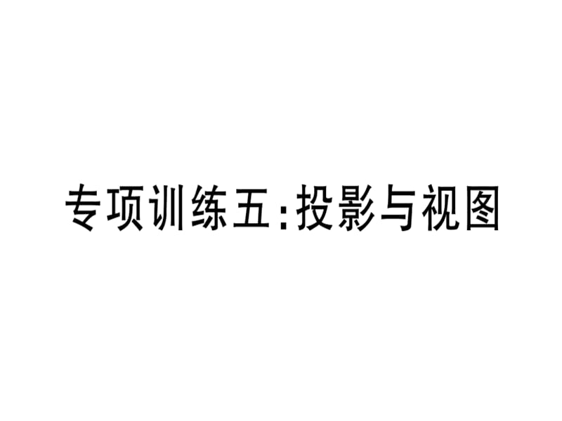 2018-2019学年九年级数学北师大版（江西）下册课件：专项训练五 投影与视图.pptx (共25张PPT).ppt_第1页