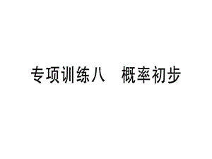 2018-2019学年九年级数学湘教版下册课件：专项训练八 概率初步 (共24张PPT).ppt