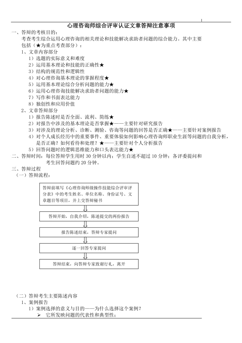 [其他资格考试]心理咨询师综合评审认证文章答辩注意事项程老师讲课用.doc_第1页