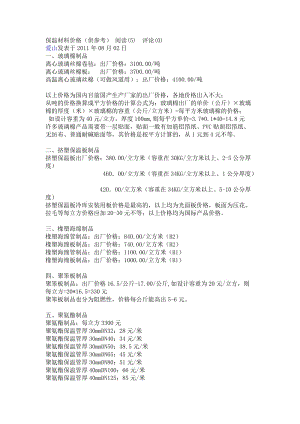 [建筑]保温材料价格2011821.doc