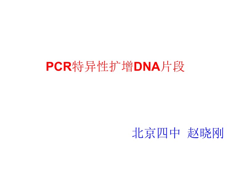 PCR实验教学组织.ppt_第1页