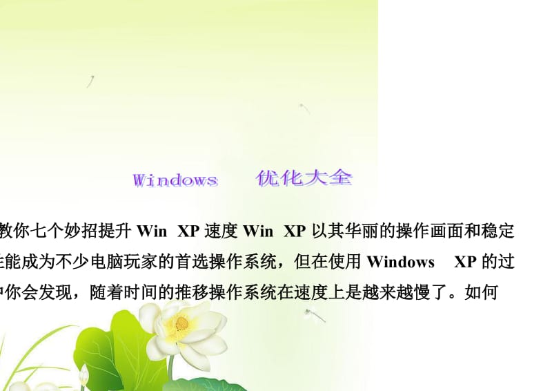 [计算机]Windows优化大全.doc_第1页