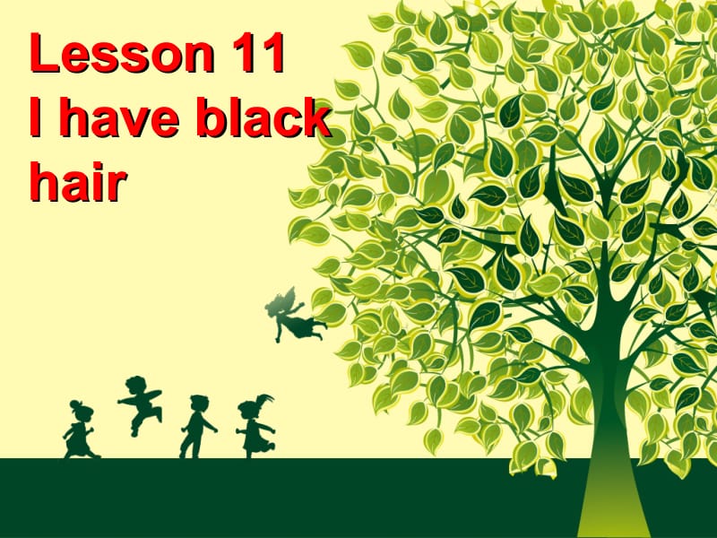 三年级下册英语课件-Lesson 11 I have black hair ｜接力版 (共16张PPT).ppt_第1页