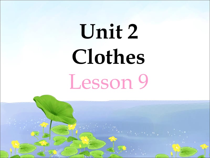 二年级上册英语课件-Unit 2 CLOTHES Lesson 9 课件｜清华版（一起） (共15张PPT).ppt_第1页