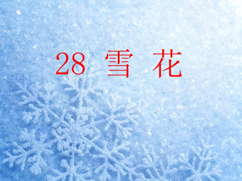 二年级上册语文课件－《雪花》｜语文A版 (共21张PPT).ppt_第1页