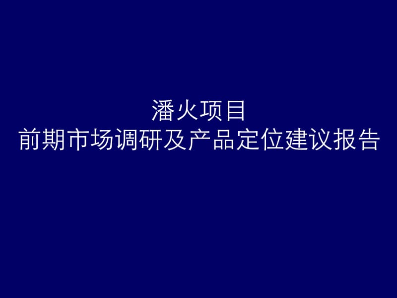 宁波潘火项目前期市场调研及产品定位建议报告.ppt_第1页