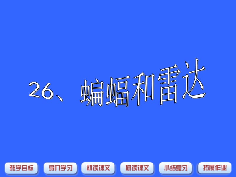 蝙蝠和雷达 (2).ppt_第1页