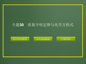 2012版中考科学精品课件专题30_质量守恒定律与化学方程式.ppt