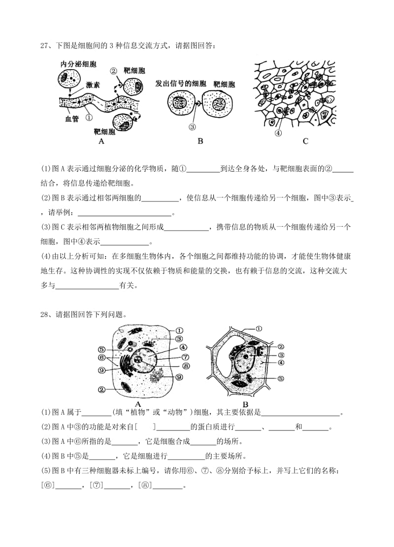 高中生物必修一第三章《细胞的基本结构》测试题(附解析).doc_第3页