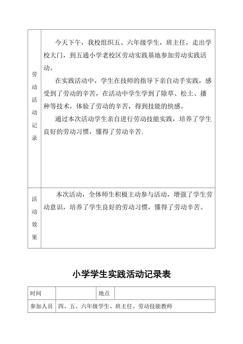 小学学生劳动实践活动记录..doc_第2页