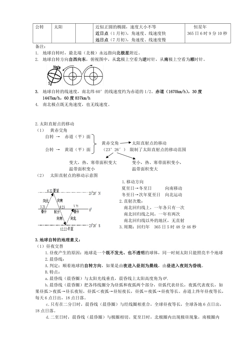 高一地理必修一知识点总结(人教版).doc_第3页