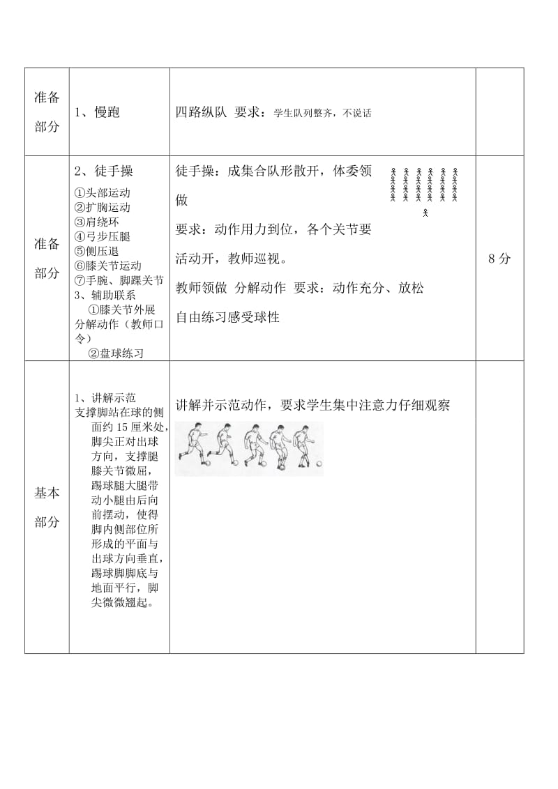 小足球脚内侧传球教学设计..doc_第3页