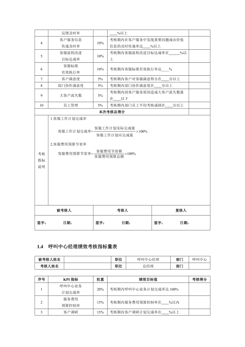 客户服务人员KPI绩效量化考核..doc_第3页