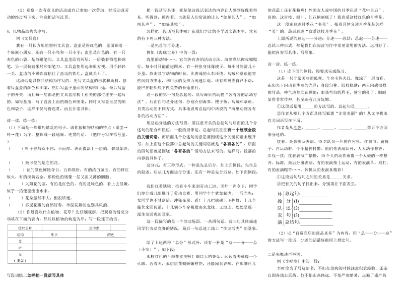 小学生作文入门小学作文基本功训练-3 写段训练..doc_第2页