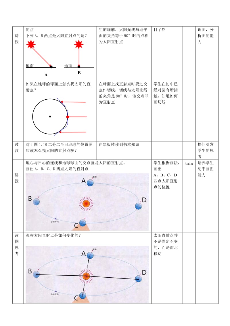 高中地理必修一第一章太阳直射点教案.doc_第3页