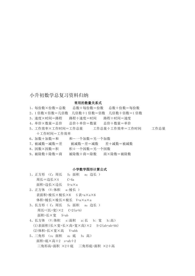 小升初数学总复习资料归纳【完整版】..doc_第1页