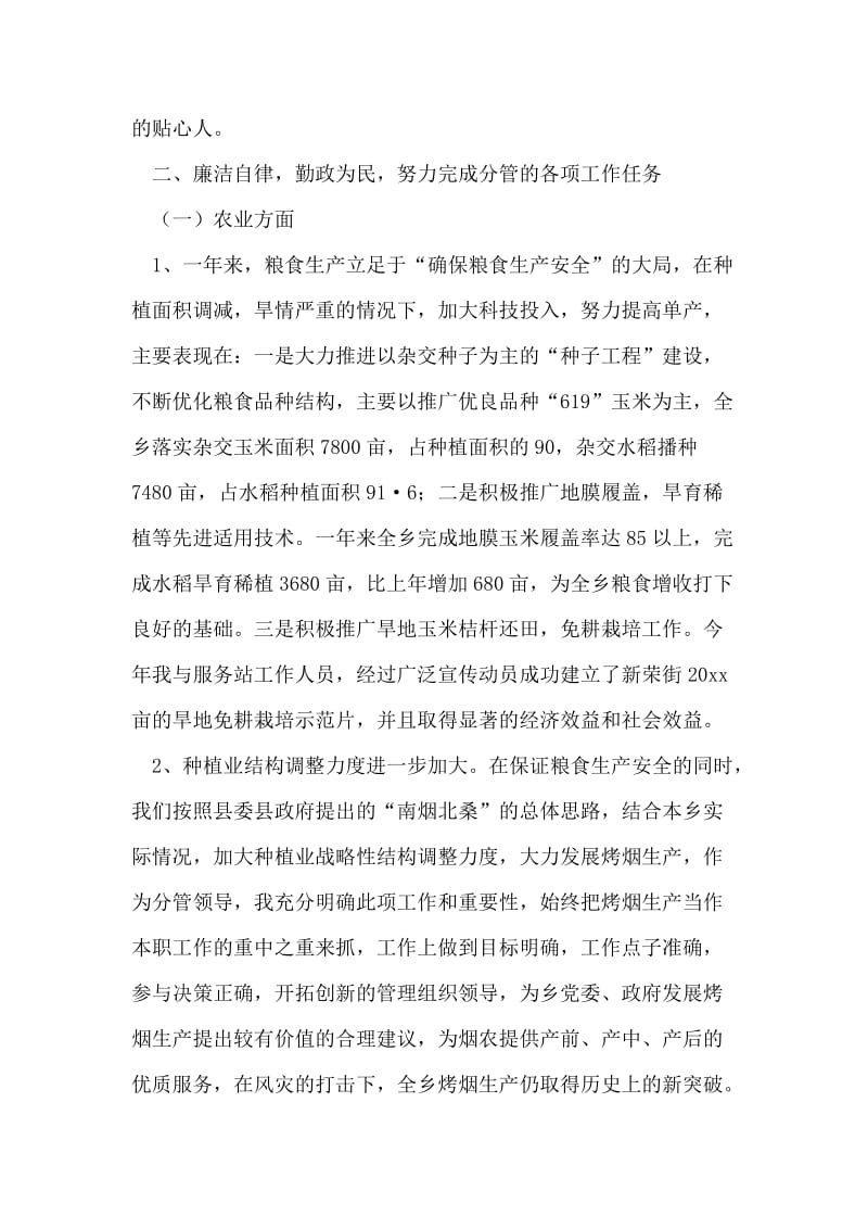 乡政府副职领导述职报告.doc_第2页