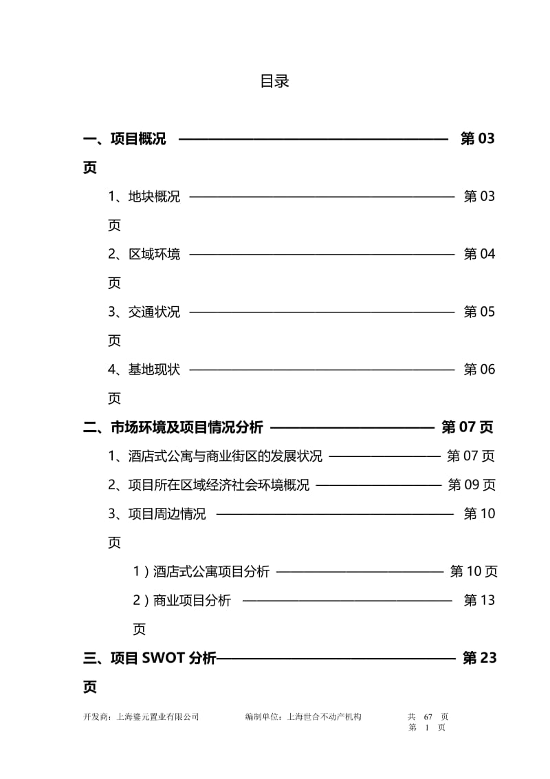 佘山桃源路项目可行性研究报告27439.doc_第1页