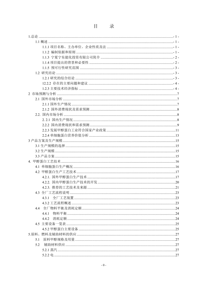 10万吨年甲醇蛋白项目可行性研究报告 (2).doc_第2页