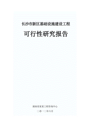 长沙市新区基础设施建设工程可行性研究报告.doc