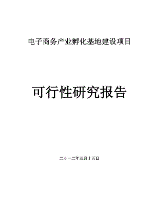 最新电子商务产业孵化基地建设项目可行性研究报告.pdf