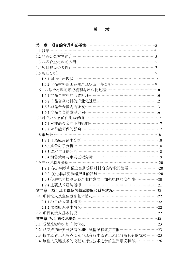 千吨非晶合金带材生产线科技项目可行性研究报告.doc_第2页