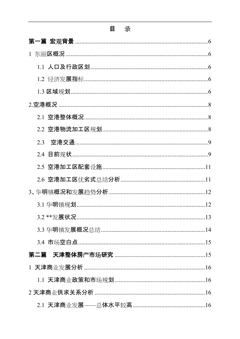 天津市东丽区华明镇项目可行性研究报告(规划) (2).doc_第1页