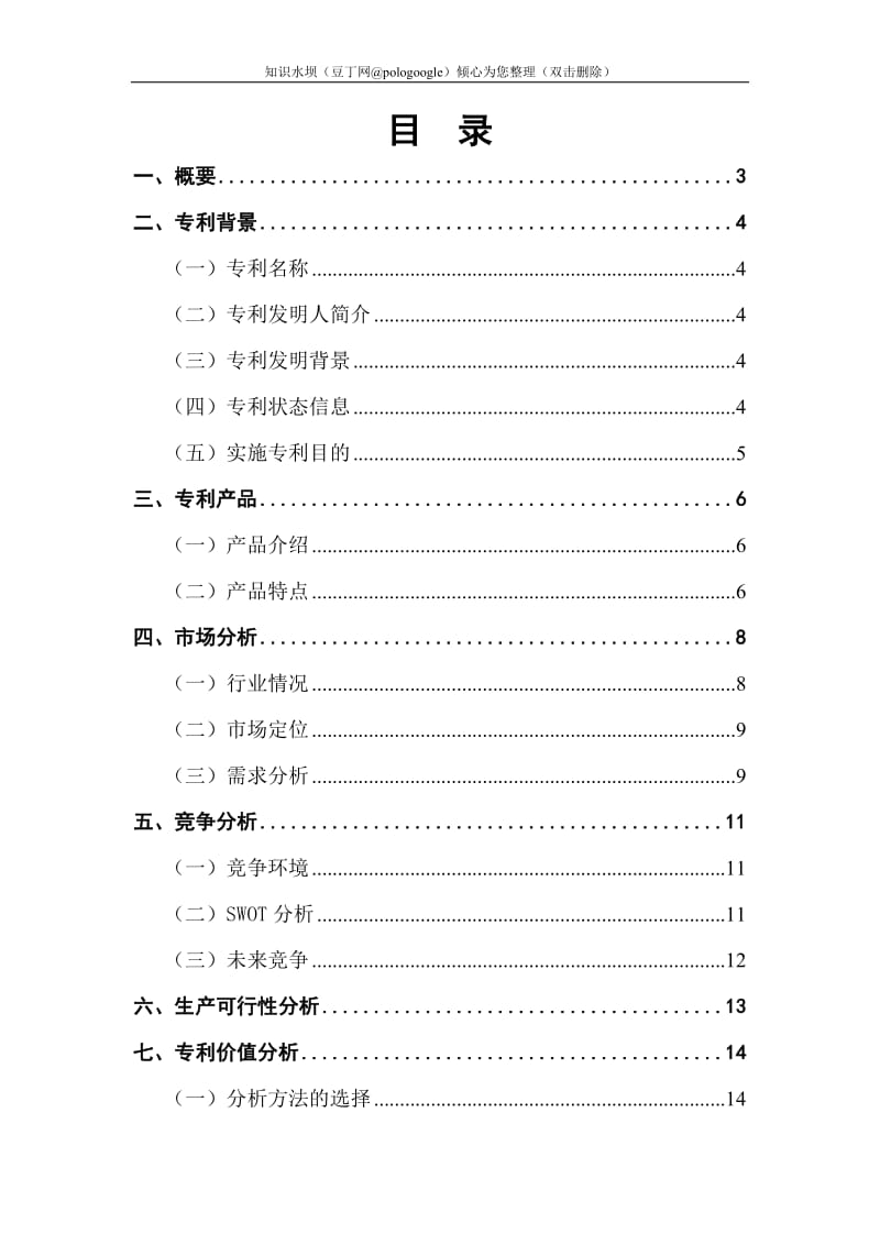 表笔专利项目可行性研究报告 (2).doc_第1页