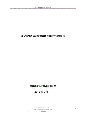 辽宁葫芦岛绥中县项目可行性研究报告（32页） 1.doc