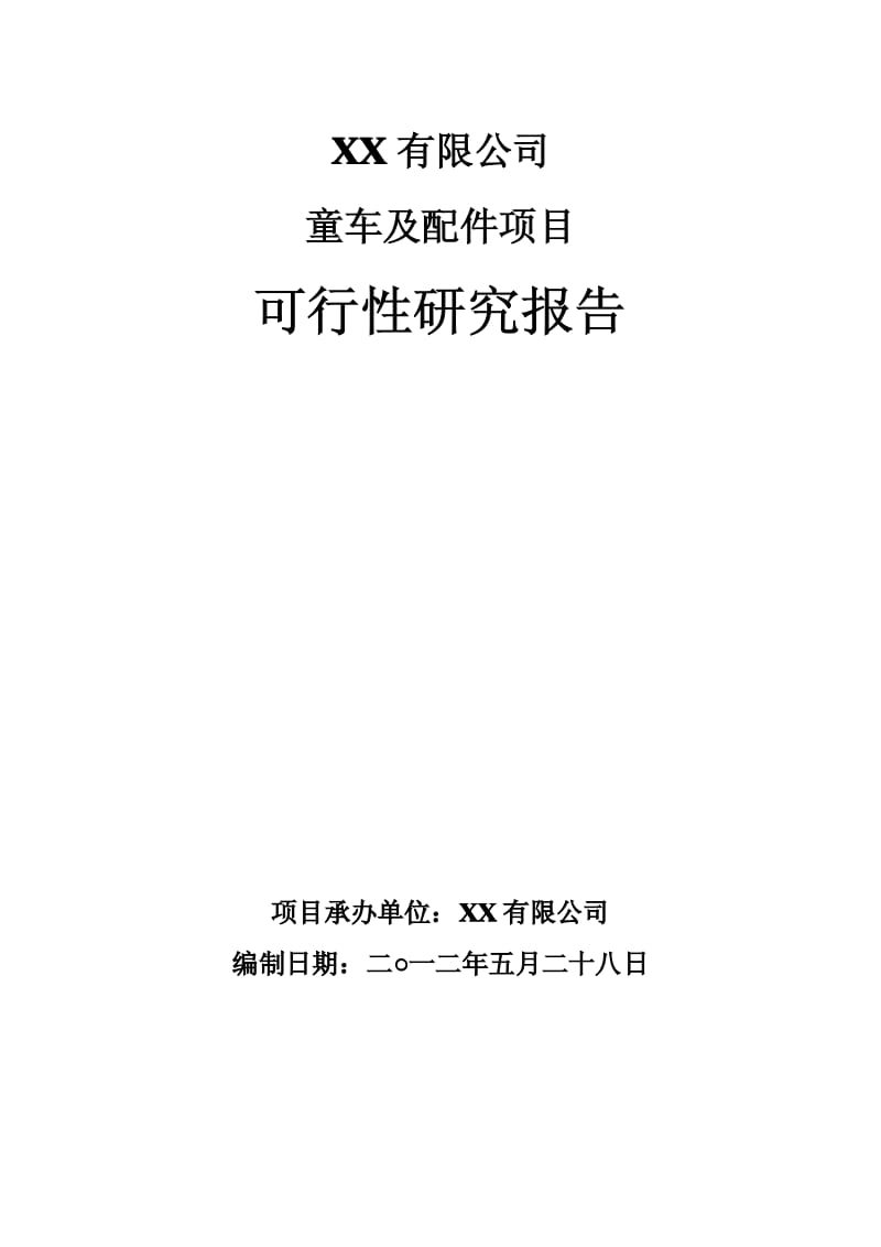 童车及配件项目可行性研究报告.pdf_第1页