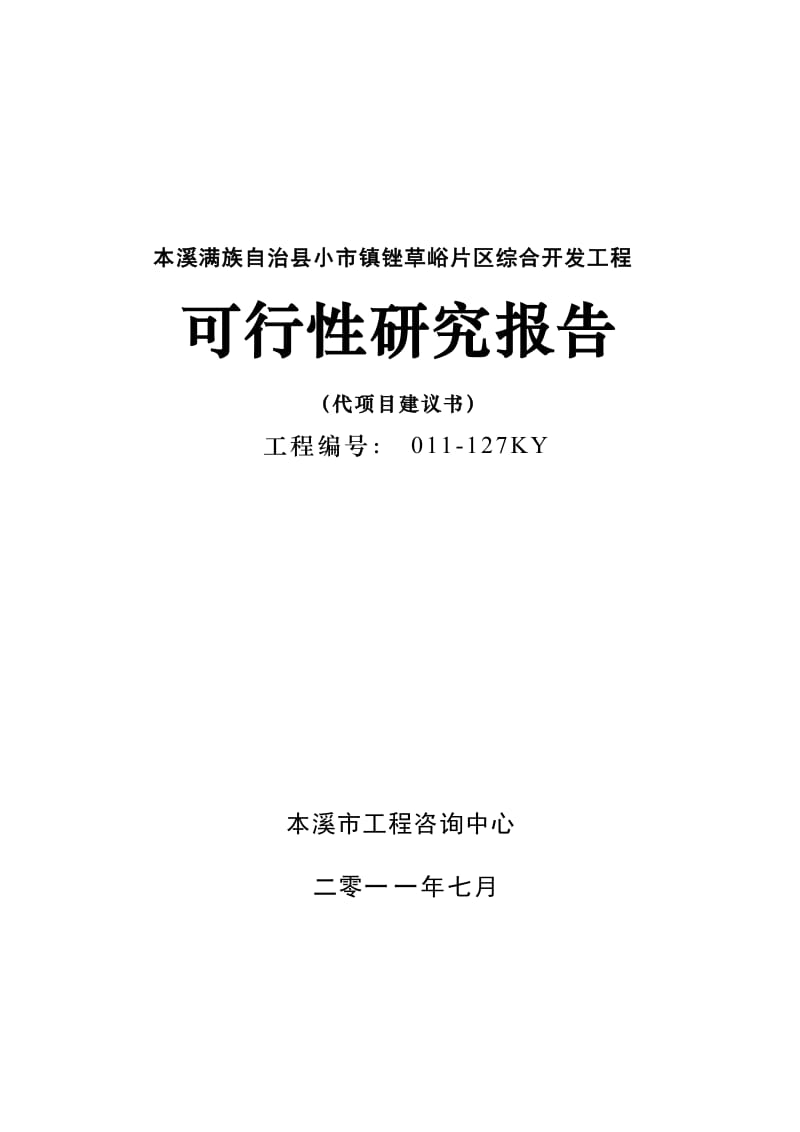 某县某某片区综合开发工程可行性研究报告.doc_第1页