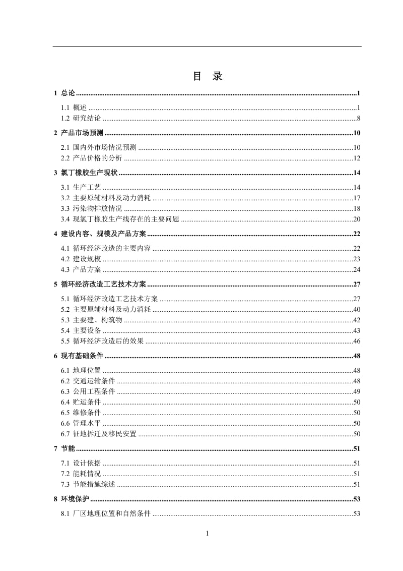 氯丁橡胶生产工艺循环经济改造项目可行性研究报告39912.doc_第1页