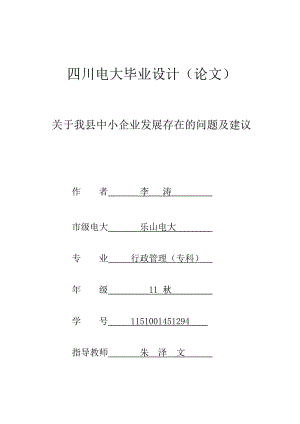 最新整理电大行政管理专科毕业论文.doc