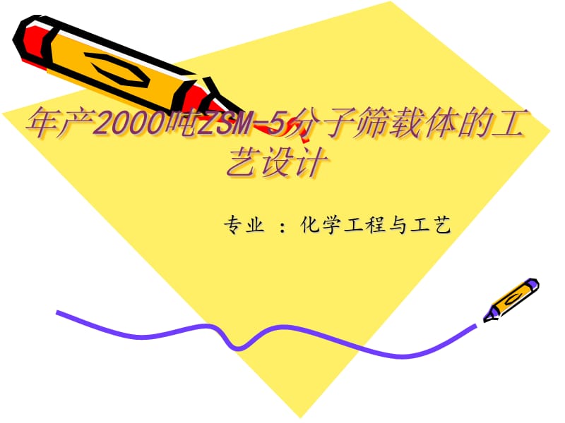 毕业论文答辩年产2000吨ZSM-5分子筛载体的工艺设计.ppt_第1页