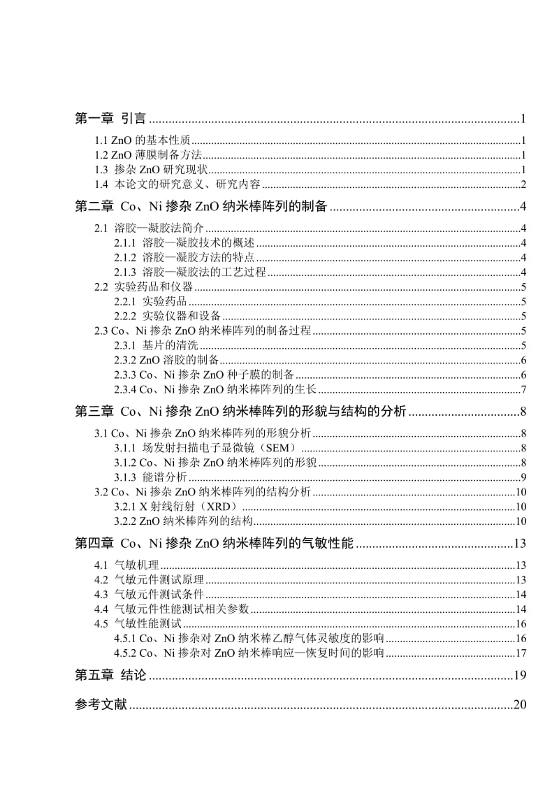 毕业设计（论文）-Co、Ni掺杂ZnO半导体材料及其气敏性能的研究.doc_第3页