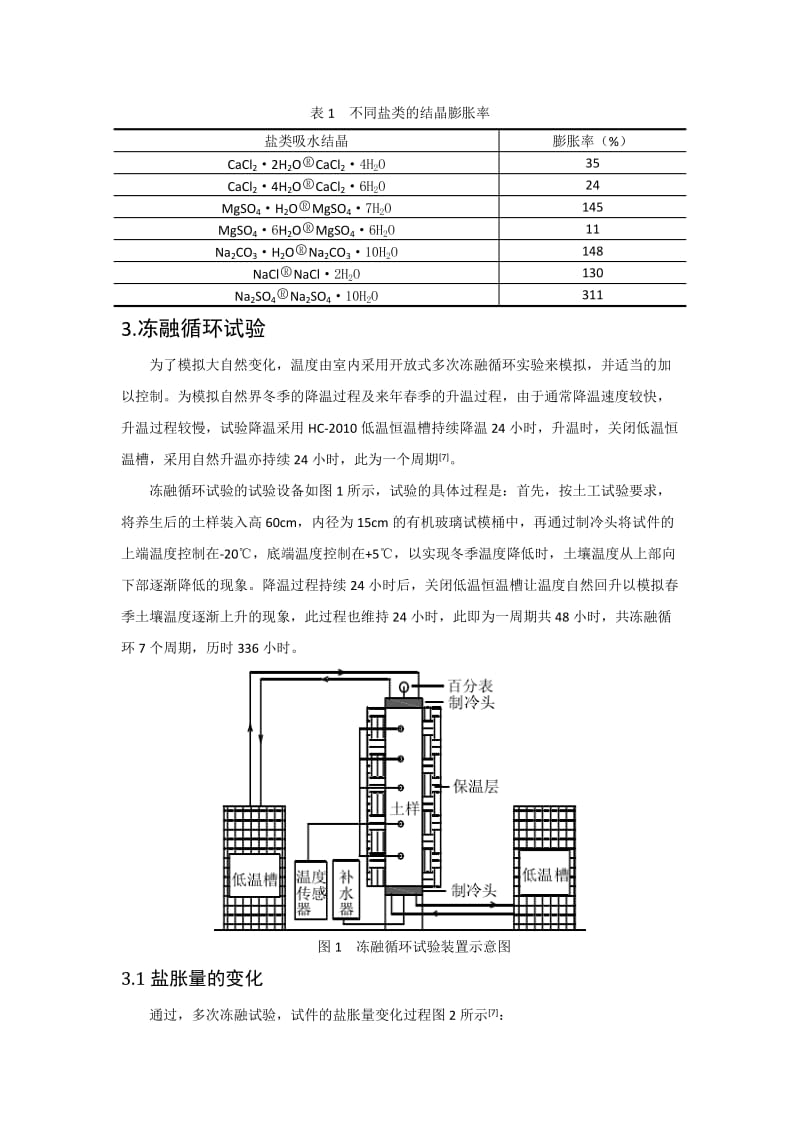 基于冻融循环试验对盐渍土路基盐胀性的研究学位论文.docx_第3页