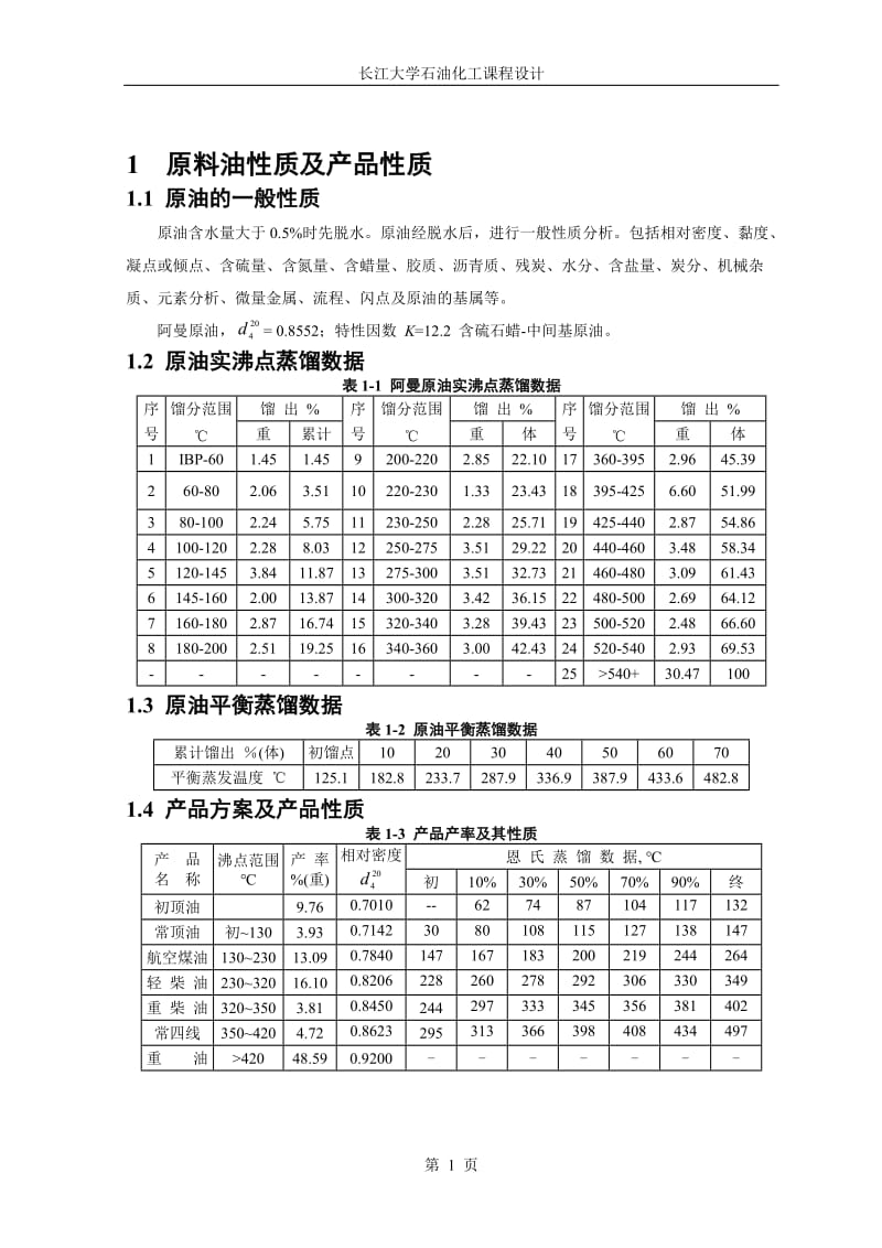 毕业论文-年加工250万吨原油常减压蒸馏装置常压塔工艺设计38845.doc_第3页