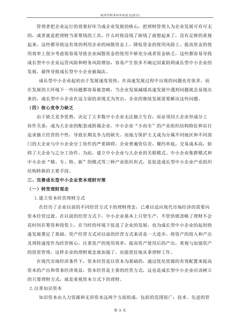 成长型中小企业资本理财问题探析 毕业论文.doc_第3页