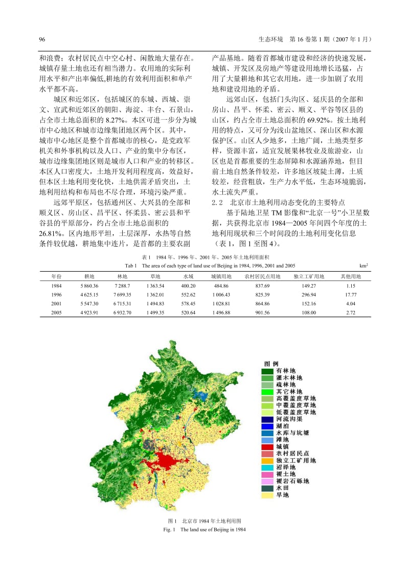 毕业论文（设计）-基于TM 影像和“北京一号” 小卫星的北京市土地利用变化遥感监测39673.doc_第3页