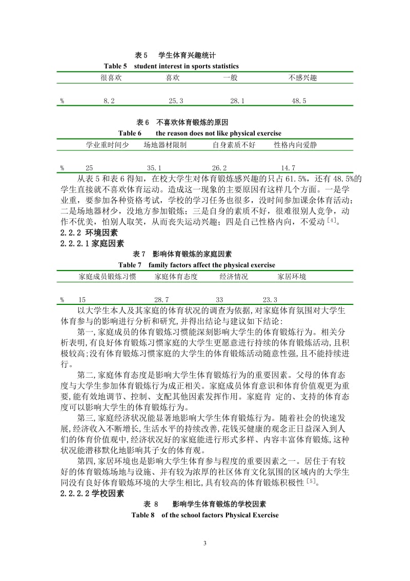 对影响云南师范大学学生体育锻炼习惯形成的因素研究 毕业论文.doc_第3页