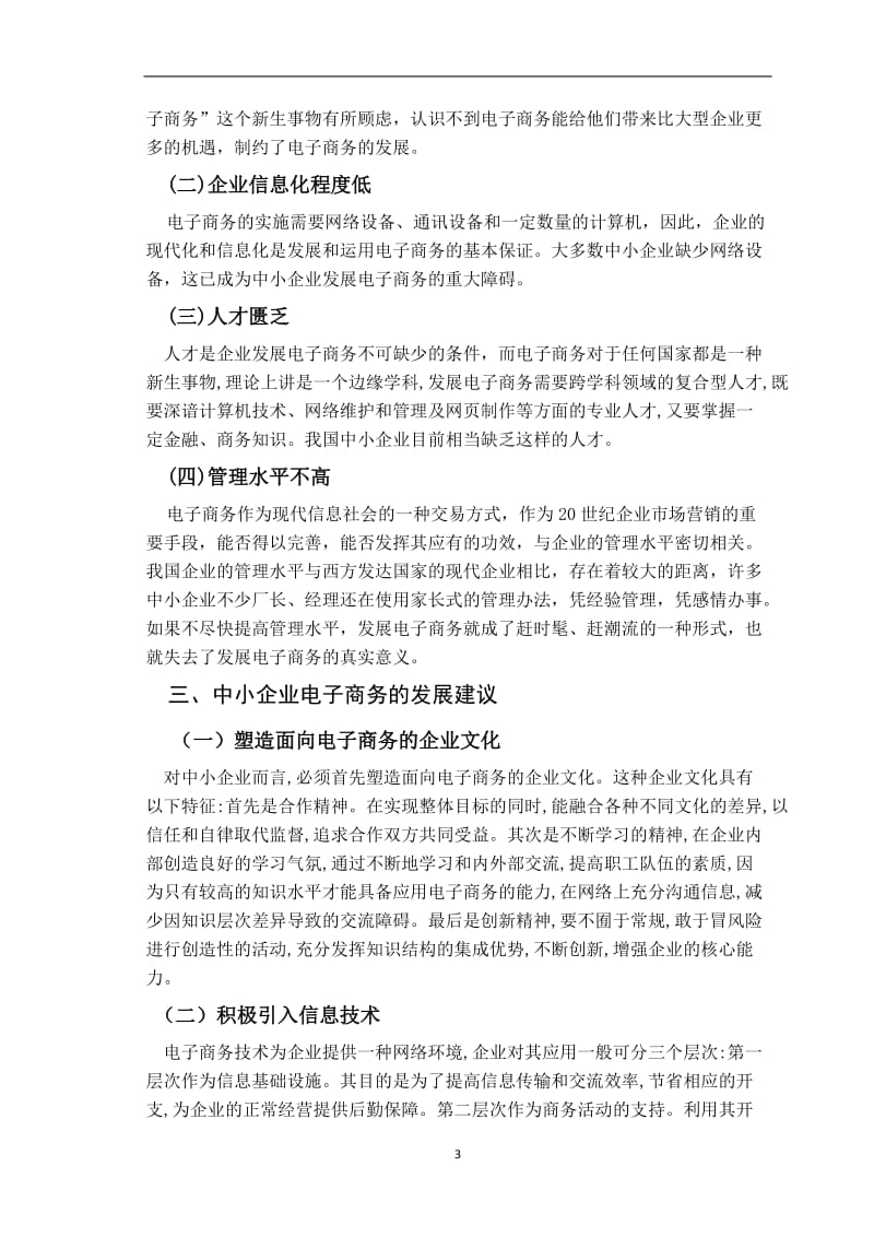 中小企业电子商务发展 毕业论文.docx_第3页