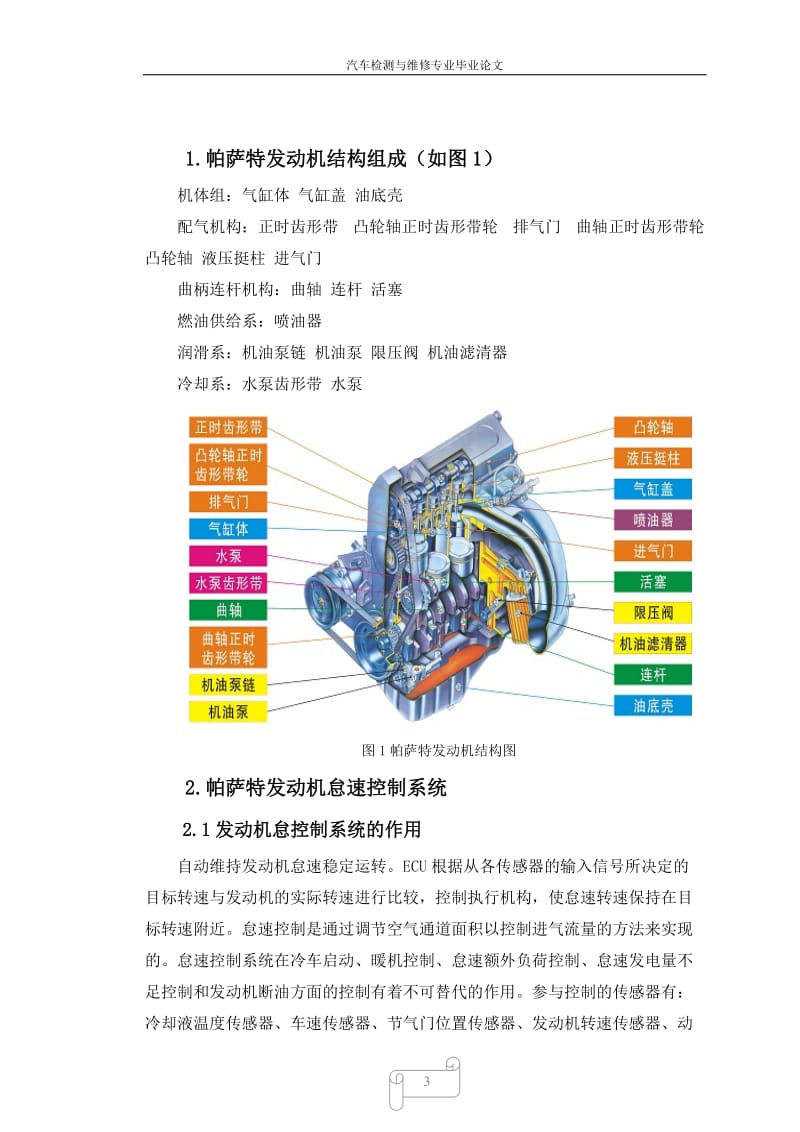 帕萨特发动机怠速故障_排除毕业论文.doc_第3页