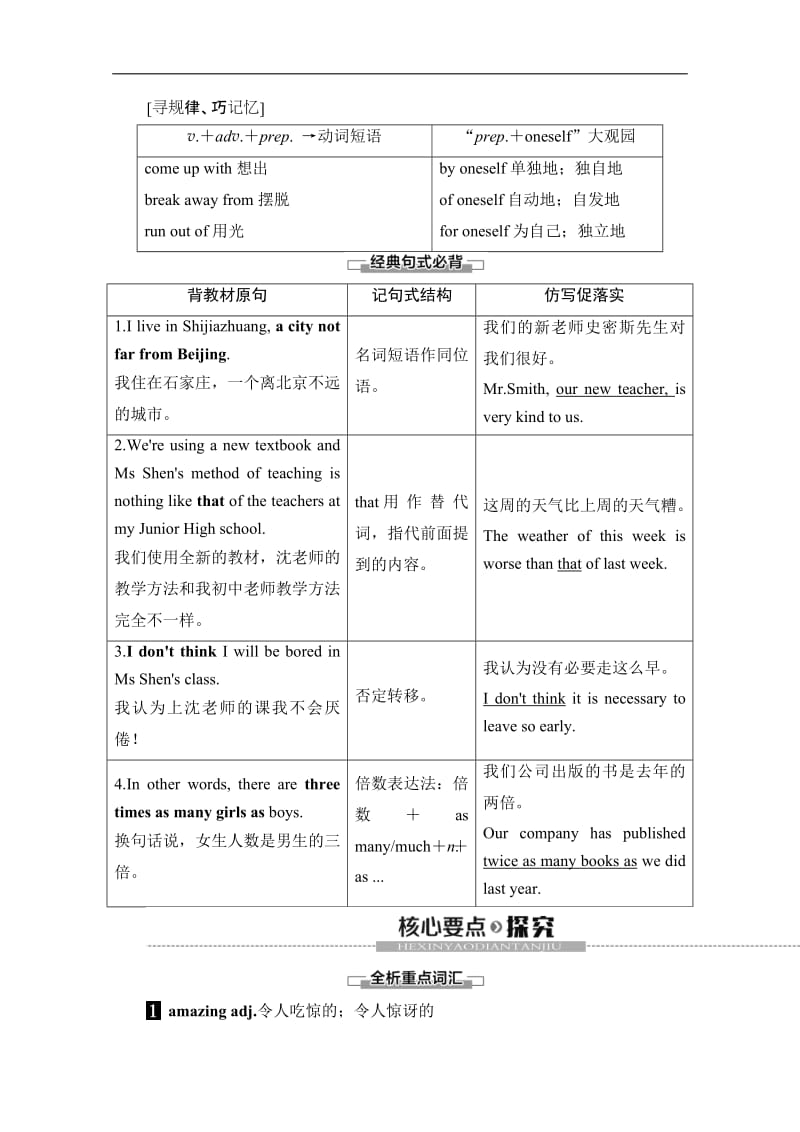 2019-2020同步外研英语必修一新突破讲义：Module 1 Section Ⅱ　Learning about Language Word版含答案.pdf_第3页