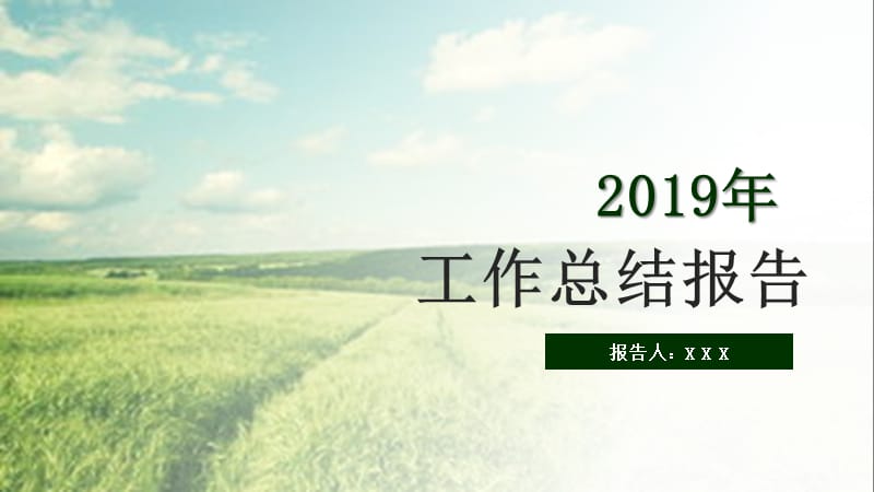 2019年小清新工作总结报告.pptx_第1页